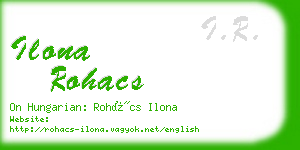 ilona rohacs business card